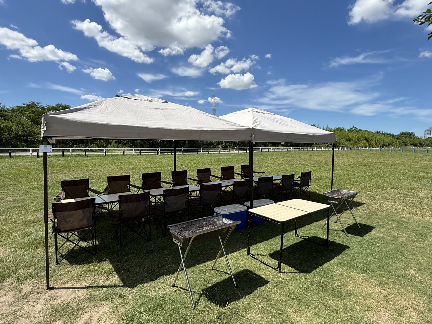 レギュラーBBQプランの機材セット