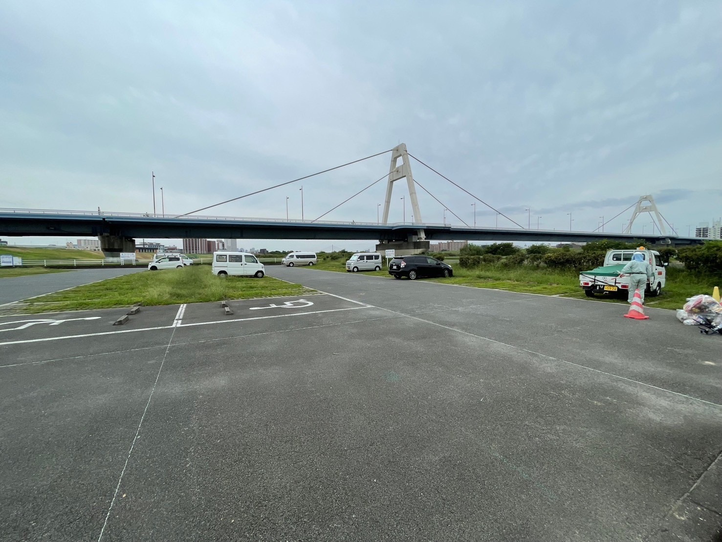太子橋BBQ会場の駐車場
