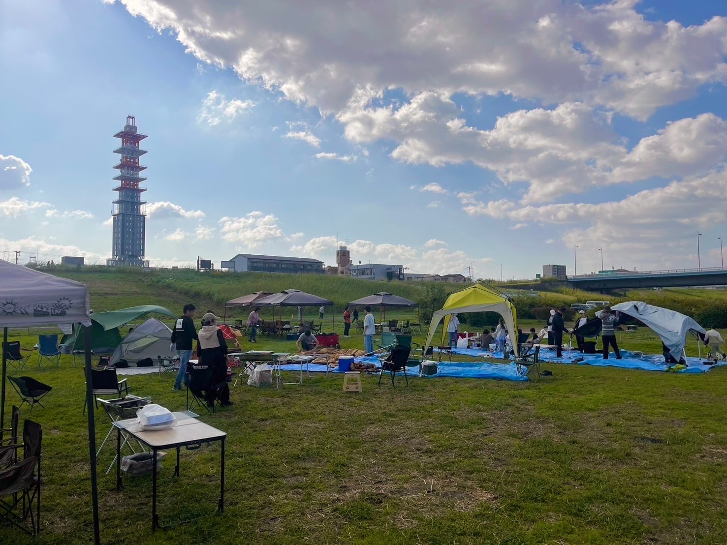 太子橋BBQ会場のBBQ利用風景