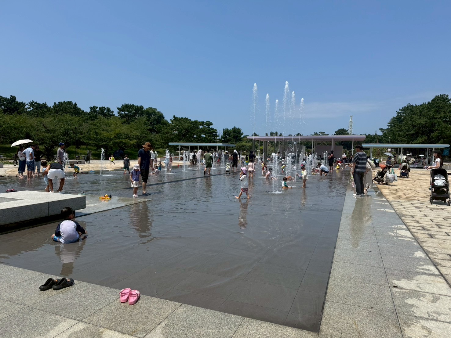 浜寺公園内の噴水