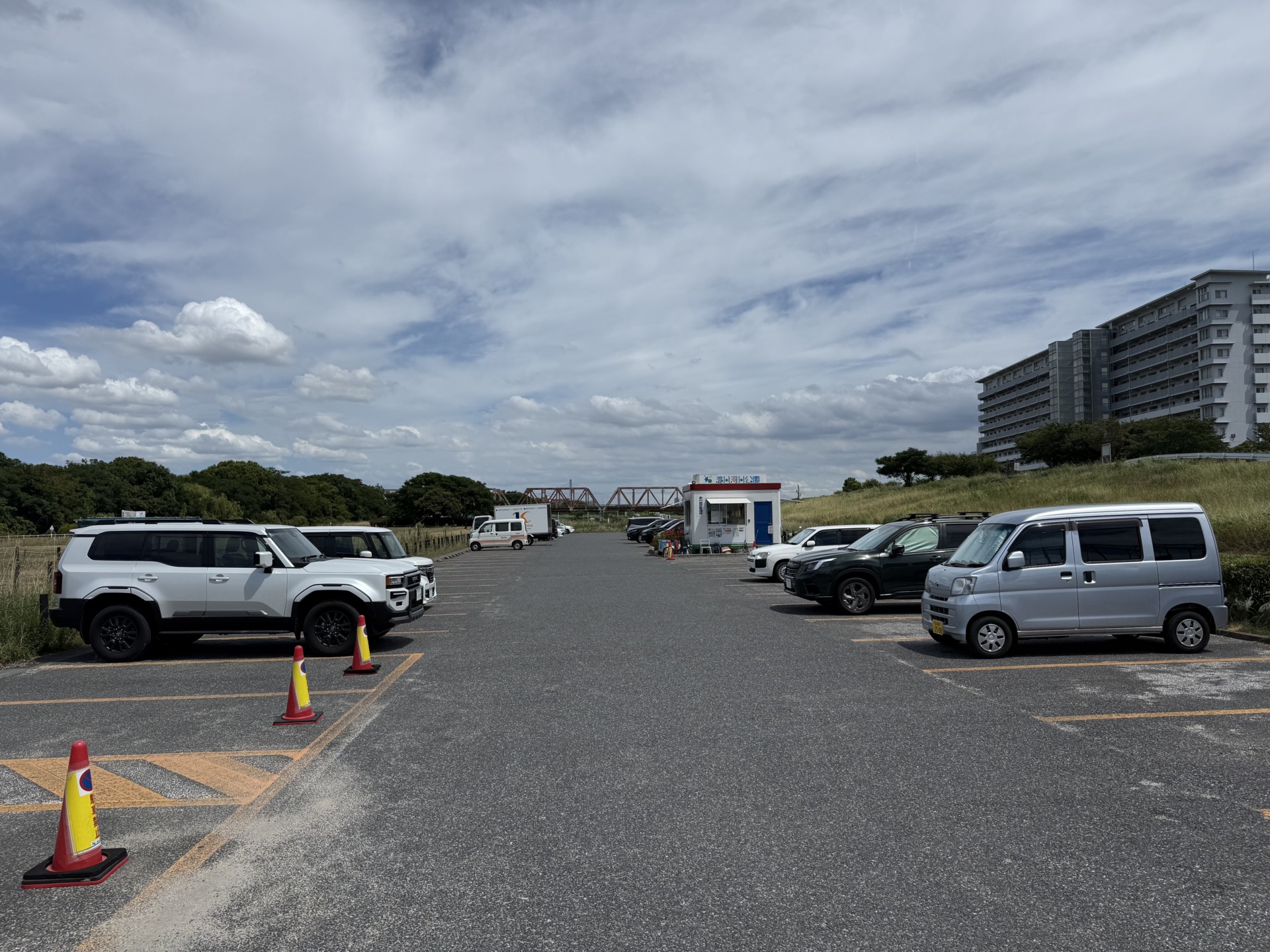 赤川BBQ会場の駐車場