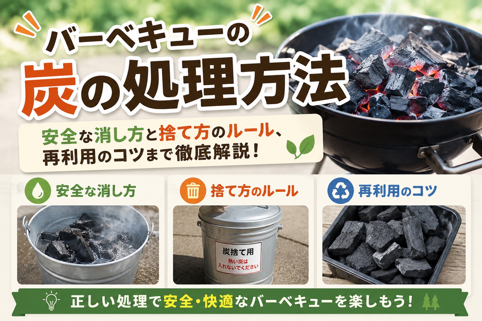 炭の処理方法